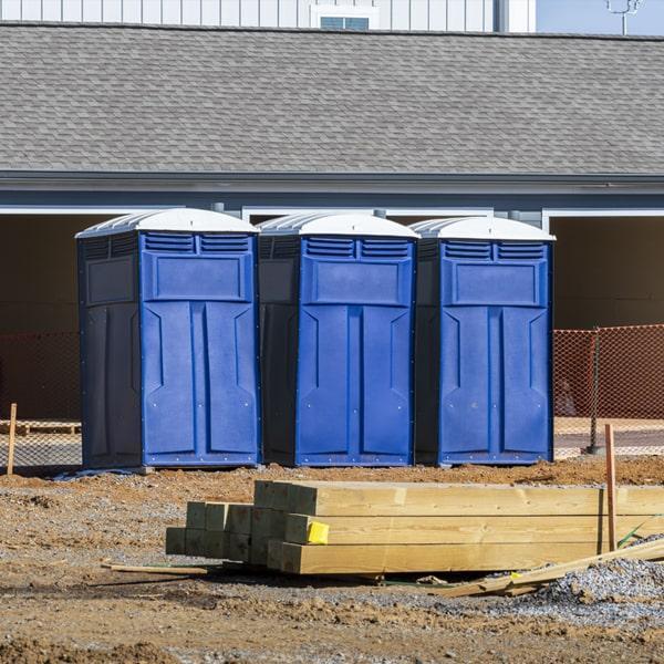 job site portable toilets services our portable restrooms on construction sites once a week, but can also provide additional servicing if needed